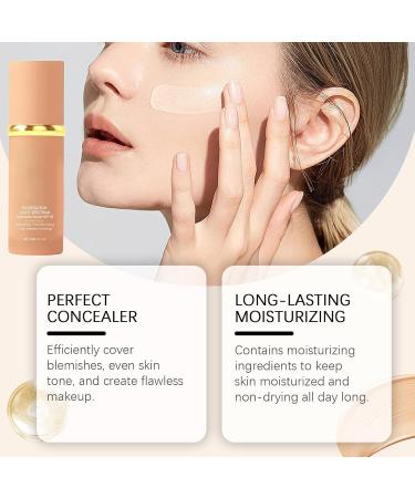 Golden Blue Foundation Golden Blue Foundation Makeup 4 in 1 Foundation Liquid Hydrating Medium Full Concealer with SPF Longwearing & Waterproof (3PCS) - Buy Online on GoSupps.com