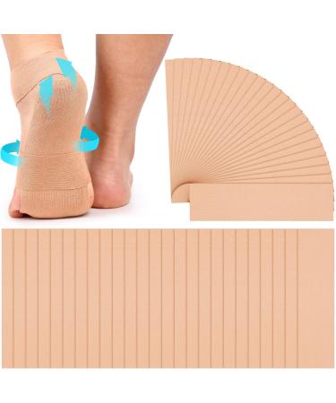 TrelaCo 50 Pcs Plantar Fasciitis Relief Strips Pre Cut Tape Foot Relief Tape Night Splints Strips for Plantar Fasciitis Sprained Ankle Heel Arch Pain(Skin Color)