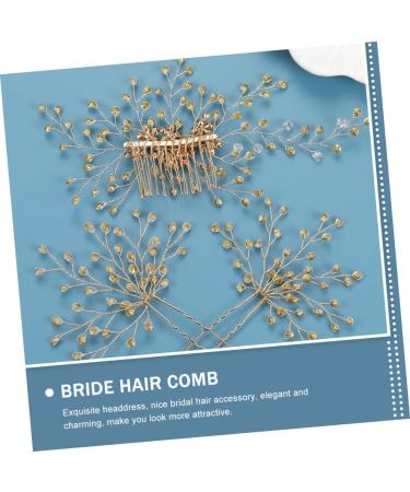 MAGICLULU 4 Sets Bridal Headwear Bride Hair Comb Rhinestone Hair Clip Hair Teasing Comb Pearl Hair Clip Crystal Hair Comb Bridal Hair Clip Rhinestone Headpiece Zinc Alloy Wedding Women's - Buy Online on GoSupps.com