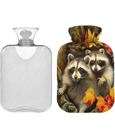 Naanle Ahorn Raccoon Heat Bottle - 2L Transparent Hot Water Bottle for Pain Relief & Cold Therapy | Hand & Foot Heating Bags - Buy Online on GoSupps.com
