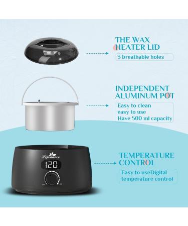 Lifestance Professional Wax Warmer | L2 Digital Hair Removal Pot 500ml - Buy Online on GoSupps.com