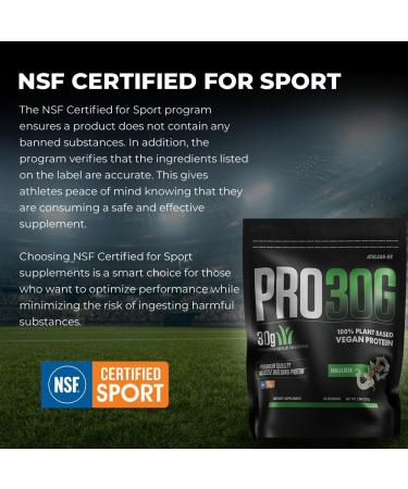 PRO 30G Vegan Protein Powder by ATHLEAN-X Plant-Based Muscle Recovery & Growth Formula Gluten-Free NSF Certified for Sports High Protein Supplement for Strength - Vanilla Bean - Buy Online on GoSupps.com