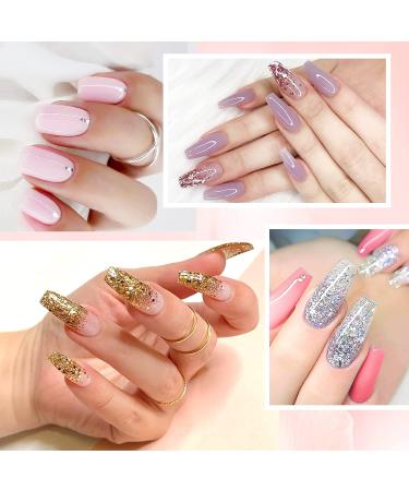 Poly Gel Nail Kit - 10 Color Builder Set with Slip Solution & Rhinestones - Buy Online on GoSupps.com