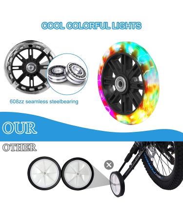 Tayizoo Training Wheels for 12-20 Inch Bikes - Flash Mute Wheel, 1 Pair Black - Buy Online on GoSupps.com