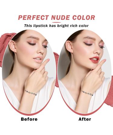 2PCS Matte Nude Lipstick - Long-Lasting Waterproof Velvet Gloss | Natural Moisturizing Labiales for Women & Girls - Honey Peach #01 - Buy Online on GoSupps.com