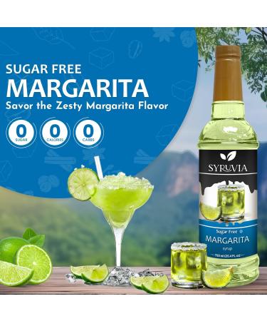 Syruvia Sugar Free Lime Margarita Syrup - Flavored Cocktail Mixer for Drinks Fresh Lime Drink Flavoring for Cocktails & Mocktails No Calorie Gluten Free Keto Friendly (25.4 fl oz) Sugar-Free Margarita - Buy Online on GoSupps.com