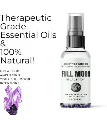 Full Moon Ritual Spray with Real Crystals for Letting Go, Releasing, and Amplifying Moon Energy - Includes FREE Moon Ritual - Buy Online on GoSupps.com