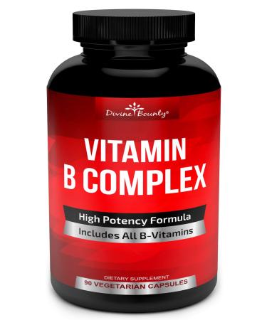 Divine Bounty Super B Complex Vitamins - 90 Capsules