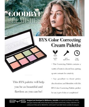 BYS Women's 8-Color Corrector Concealer and Contour Palette - Cream for All Skin Types - Buy Online on GoSupps.com