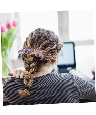 DOITOOL Rhinestone Hair Clip Hair Gems for Women Wedding Hair Rhinestone Hair Accessories Flower Headpiece Decorative Hair Clips Crystal Headpiece Purple Spring Clip Modeling Metal Bride - Buy Online on GoSupps.com