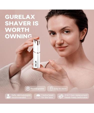 guRelax Facial Hair Remover(NEW) Facial Hair Removal for Women 2-in-1 Hair Removal Device Hair Remover for Face Woman Face Shaver/Trimmer with 2 Replacement Heads White(gen 3 Pro) - Buy Online on GoSupps.com