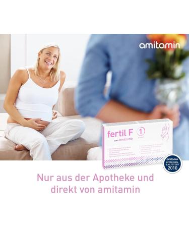 Amitamin Fertil F Phase 1 - 30 Capsules | Pharmacy Quality Fertility Support | Optimized Micronutrients for Conception Up to 3rd Month Pregnancy | Folic Acid Calcium Iron & More - Buy Online on GoSupps.com