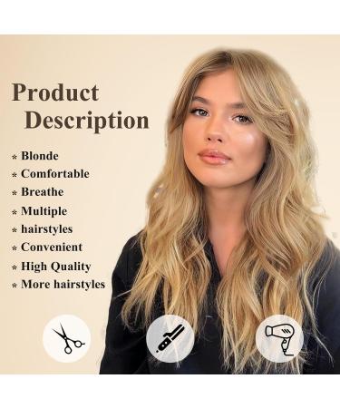 Shop Haircube Ombre Blonde Wigs for Women | Long Wavy Highlighted Heat-Resistant Synthetic Wigs - Golden Yellow - Buy Online on GoSupps.com