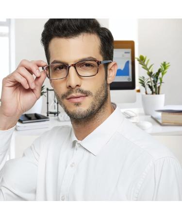 Cojwis Blue Light Blocking Reading Glasses 2 Pack - Anti-Dizzy Spring Hinge Tortoiseshell Glasses for Men & Women | 0.00x - Buy Online on GoSupps.com