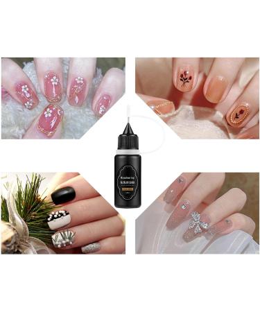 Rhinestone Glue Gel with Tip Nail Gems and Rhinestones Adhesive Sealing No Wipe Gel Glue for Nails - Firmly Quick Attached Glue Gel Clear for Resin Gems Diamonds Jewelry Gel Nail Polish/ - Buy Online on GoSupps.com