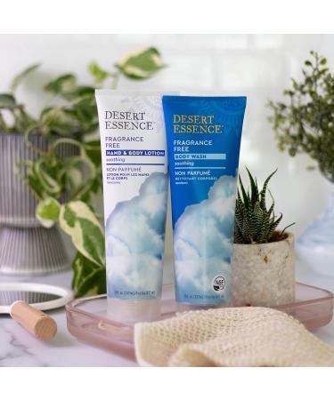 Desert Essence Fragrance Free Hand & Body Lotion - 8 fl oz - Aloe Vera, Shea Butter, Green Tea & Coconut Oil - Buy Online on GoSupps.com