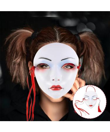 Holibanna Japanese Kabuki Mask - DIY White Torture Masquerade & Animal Craft Mask for Costumes Cosplay & Parties - Buy Online on GoSupps.com