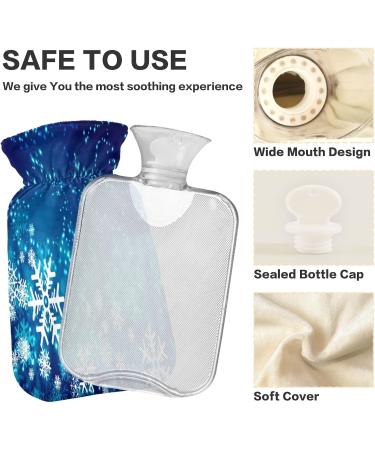 Snowflakes Christmas New Year Heat Bottle - 2L Pain Relief Cushion with Cover for Cramps & Heating - Buy Online on GoSupps.com