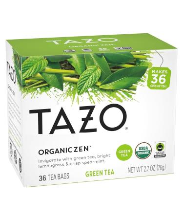 TAZO Organic Zen Green Tea - 36 Tea Bags | Premium Loose Leaf Green Tea for Relaxation | International Shipping Available - Buy Online on GoSupps.com
