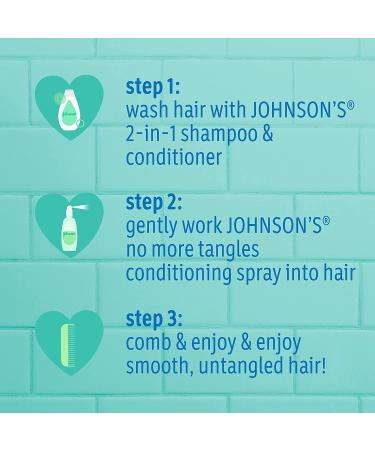 Johnson's Baby No More Tangles Shampoo 13.6 fl oz - Gentle Detangling for Kids - Buy Online on GoSupps.com