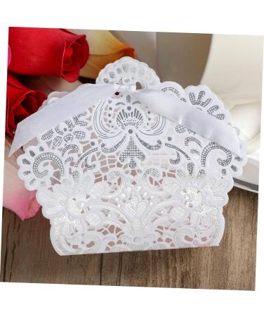 ABOOFAN 50pcs Boxes Hollow Bakery Treat Boxes Favour Boxes Wedding Favours Boxes Wedding Bags Chocolate Candy Holder Gift Boxes Wedding Favor Bags Wedding Box White Bride - Buy Online on GoSupps.com