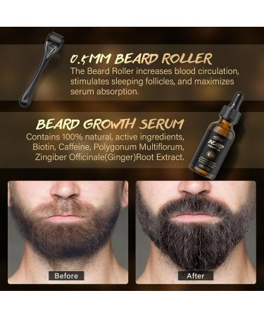 Buy Bartwachtums Set - Biotin Beard Growth Oil & Scooter for Hair Growth | Male Face Hair Treatment | Thickening Serum 1 fl oz - Buy Online on GoSupps.com