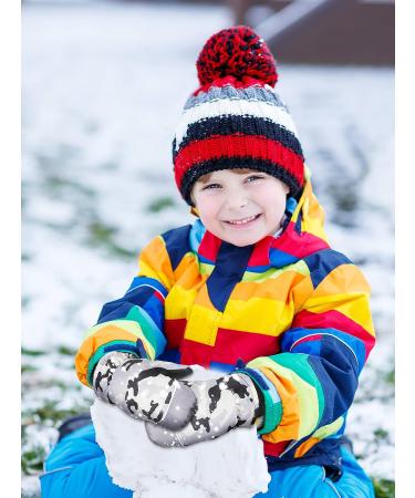 SATINIOR Kids Winter Ski Gloves 2 Pairs 5-8 Years | Waterproof & Warm Snow Mittens for Outdoor Activities - Buy Online on GoSupps.com