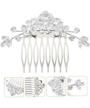 Beaupretty Bride Wedding Hair Comb bangs flower side rhinestone hair bridal side for women crystal rhinestones bridal hair combs for wedding decorate lace aluminum alloy Pearl Hair Comb - Buy Online on GoSupps.com