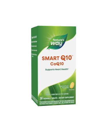 Nature's Way SMART Q10 CoQ10 Supports Heart Health & Cellular Energy* Tropical Fruit Flavored 100 mg per Serving 30 Chewable Tablets (Packaging May Vary)
