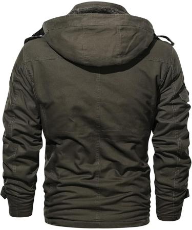 Buy Hanxiulin Oversized Plush Hoodie Jacket - Men's Winter Woolen Coat with Color Variants | Cozy Quilted Outerwear - Buy Online on GoSupps.com