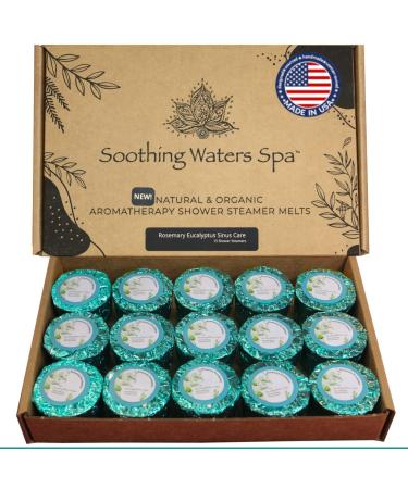 Handmade USA Shower Steamers 15-Pack with Eucalyptus Essential Oil for Sinus Relief and Relaxation - Aromatherapy Shower Bombs for Women - Buy Online on GoSupps.com