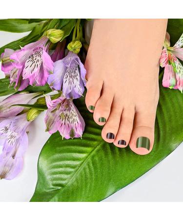 432 Pieces Short Square False Toe Nails - Colorful Glossy Full Cover Press On Toenail Sets for DIY Manicure - Buy Online on GoSupps.com