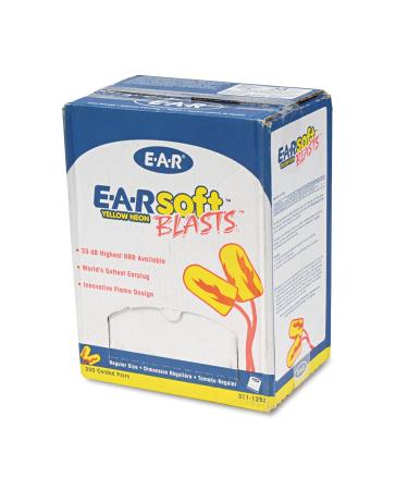 3M E-A-RSOFT BLASTS EARPLUGS CORDED FOAM YELLOW NEON 200 PAIRS/BOX