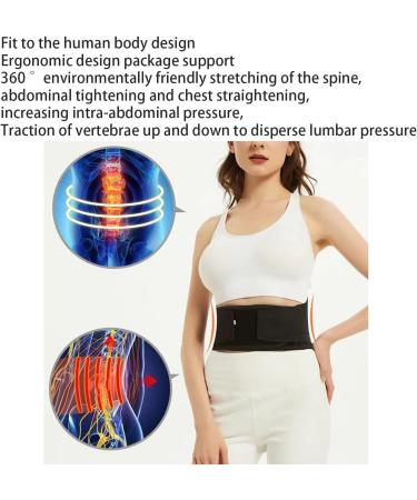XWSM Double Compression Self-Heating Lumbar Support Belt - Magnetic Therapy Back Support for Men & Women - Large Size - Black - Buy Online on GoSupps.com
