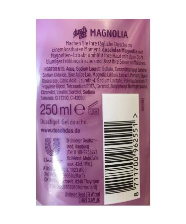 Buy Magnolia Shower Gel 250 ml | Nourishing & Luxurious Shower Experience - Free International Shipping - Buy Online on GoSupps.com