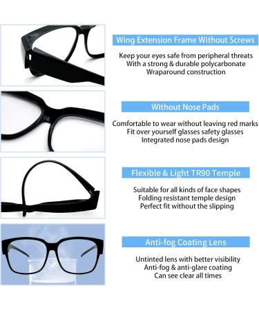 Sehnsucht Anti Fog Blue Light Glasses | Fit Over Safety Eyeglasses for Men & Women - International Shipping Available - Buy Online on GoSupps.com