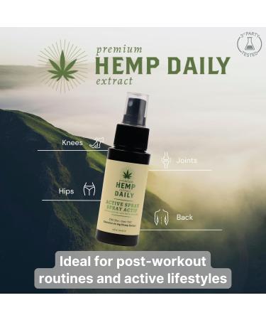 Hemp Daily Active Spray | Hemp Spray with Essential Oils | Vegan Organic Ingredients Calming | 2 Fluid Ounces 2 Pack Classic Mint 2 Fl Oz (Pack of 2) - Buy Online on GoSupps.com