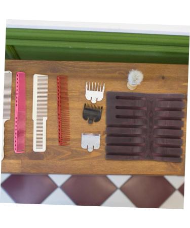 Minkissy Wooden Shear Storage Box & Scissor Stand | Hairdressing Accessories Organizer | Black Walnut Combat Clips Holder - Buy Online on GoSupps.com