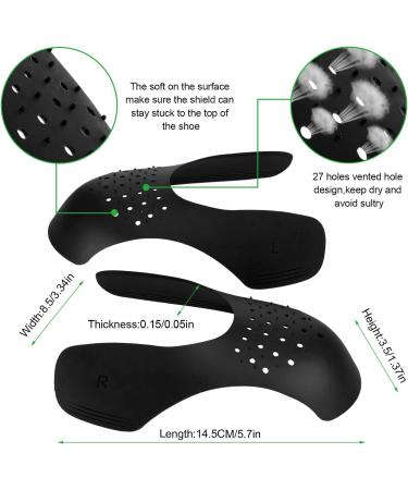 2 Pairs Men's Anti-Wrinkle Shoe Crease Protectors - Toe Box Decreaser for Size 7-12 | Prevent Indentation - Buy Online on GoSupps.com