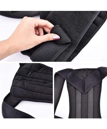 Corrector Back Brace Double-Layer Breathable-Adjustable Waist Support Lumbar Belt Back Straightener for Upper Back Pain Relief Back (Color : Black Size : X-Small) (Black X) - Buy Online on GoSupps.com