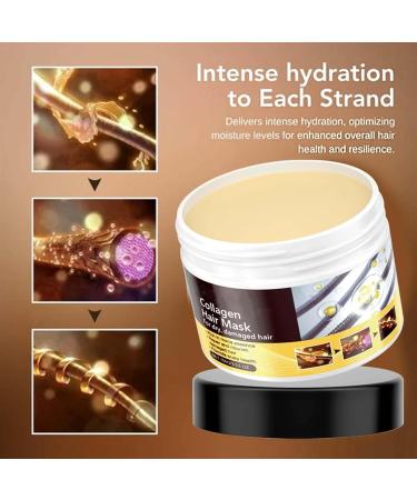zzqclp Collagen Hair Mask Natural Argan Oil Hair Mask Deep Repair Conditioner Magic Hair Mask for Dry and Damaged Hair - Buy Online on GoSupps.com