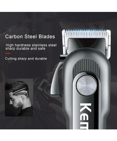 Professional Cordless Hair Clippers for Men - Rechargeable Electric Barber Haircutting Kit KM-1132 | Adjustable Trimmer & Fade Clipper - Buy Online on GoSupps.com
