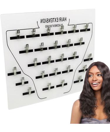 Hair Extension Board Acrylic Hair Extension Holder Board Lightweight Hair Separator with Clips Extension Application Wig Hairpieces Grafting Plate for Salons Home and Women body white - Buy Online on GoSupps.com