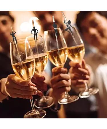 Bachelorette Party Decorations Straws 36PCS Stripper Dancing Men Confetti Straws Bachelorette Party Supplies Confetti Straws (Rose Gold) - Buy Online on GoSupps.com