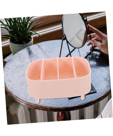 Angoily Makeup Storage Box | Lipstick Organizer & Eyeshadow Palette Holder - Pink Vanity Organizer Tray 20.6X20X8.6CM - Perfect for Drawers & Desktops - Buy Online on GoSupps.com