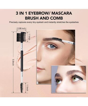2pcs Eyebrow Eyelash Shaper Brush - Double Head Makeup Tool | 3 Spoolie Brushes for Grooming & Separating Lashes - EC-01 - Buy Online on GoSupps.com