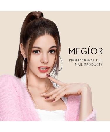 MEGIOR Pale Pink Gel Nail Polish 15ml White Wedding Gel Polish High Gloss Soak Off UV LED Nail Gel Polish for Nail Art Manicure Salon DIY Home Gift for Girls - Buy Online on GoSupps.com