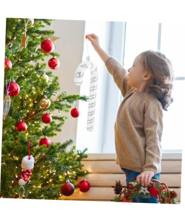 Yardenfun 2pcs Christmas Cane Plastic Playes Christmas Crutch Props Festival Adornment Lollipop Tree Indoor Silver 26x10.5x2.5cm - Buy Online on GoSupps.com