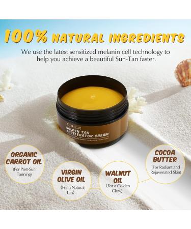 Sunbed Tanning Accelerator Sunbed Cream Effective in Sunbeds & Outdoor Sun Tan Accelerator for Sunbed Achieve a Natural Tan with Natural Ingredients (100g) - Buy Online on GoSupps.com