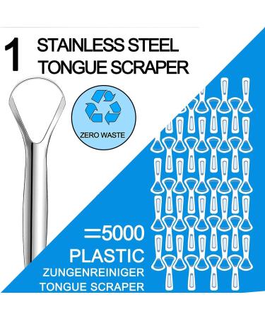 Professional Stainless Steel Tongue Scraper | 100% Medical Grade | Banish Bad Breath | Maintain Oral Care - Buy Online on GoSupps.com
